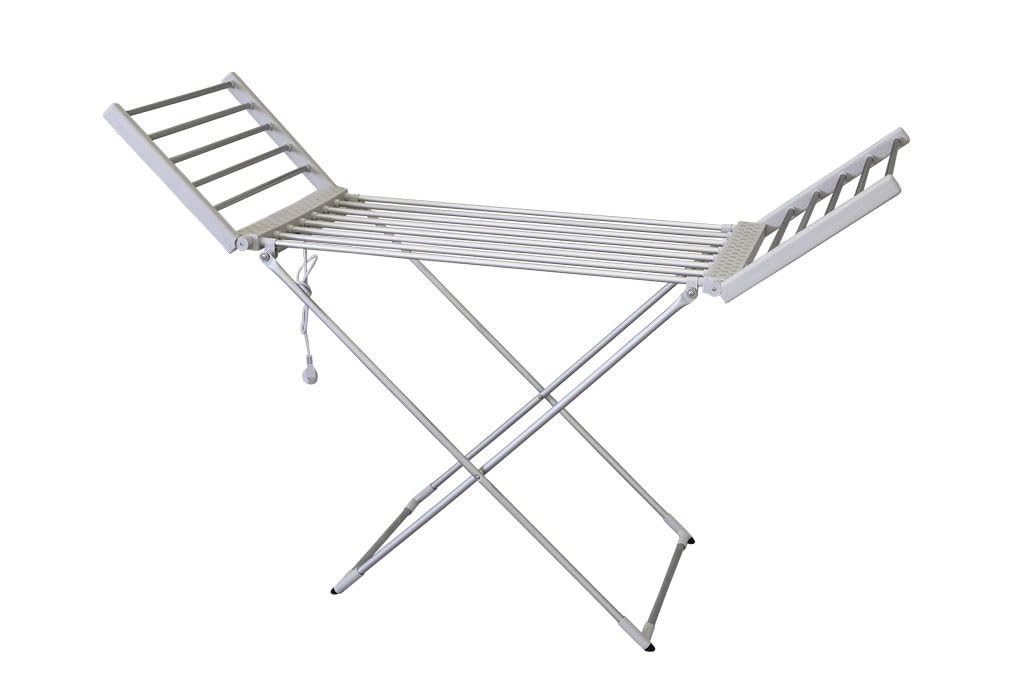 Cofan Tendedero Extensible Eléctrico | 220W | Modelo Sahara | Fabricado en Aluminio | Medidas: 148 x 52 x 108 cm