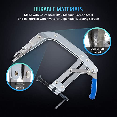 Omt Valve Spring Compressor With Wide Jaw Range Of 3.5" To 8.3", Small Engine Valve Spring Compressor Tool With 2Pcs Valve Lapper Set, Valve Spring Removal Tool With Valve Lapping Tool #TOP5