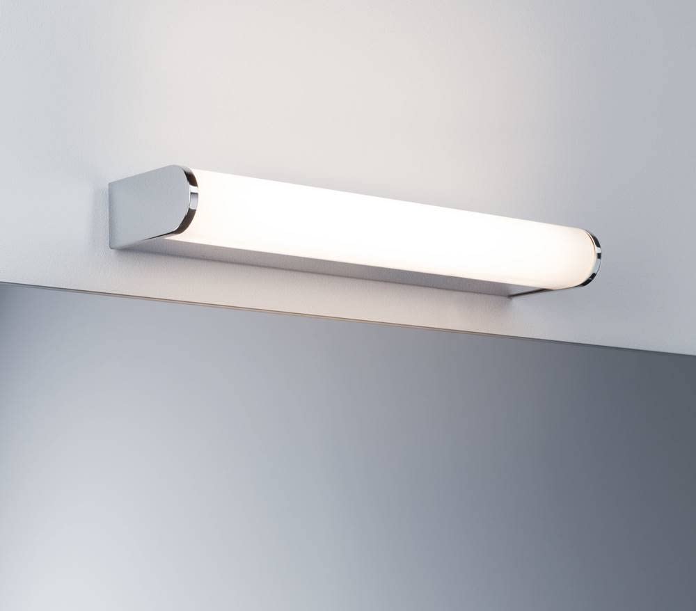 Paulmann 70879 LED Wandleuchte Arneb incl. 1x9 Watt IP44 Deckenlampe Chrom Badlampe Alu, Acryl Spiegelleuchte 3000 K