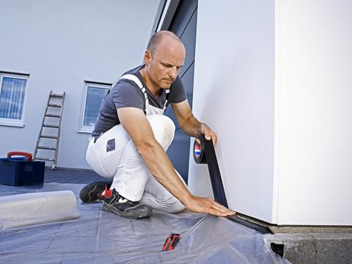 Tesa 60462 Duct Tape Gewebeband, extra stark, für Reparaturen, Befestigungen, Verpacken, Versiegelungen, Notfälle, Allzweck, für Innen und Außen, 50 mm x 50 m (schwarz)