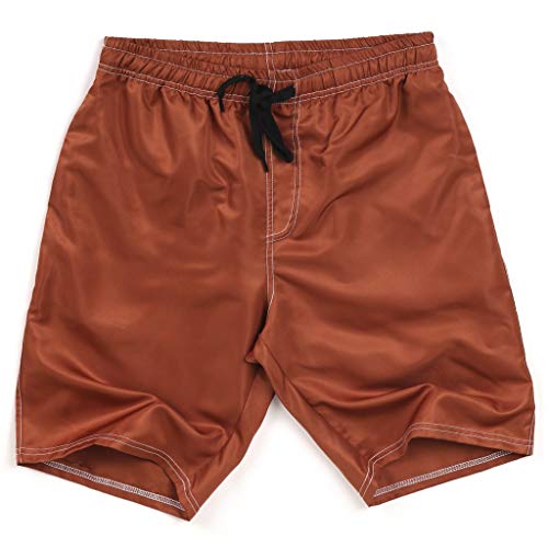 Short de bain marron uni homme XXXL anti irritation séchage rapide
