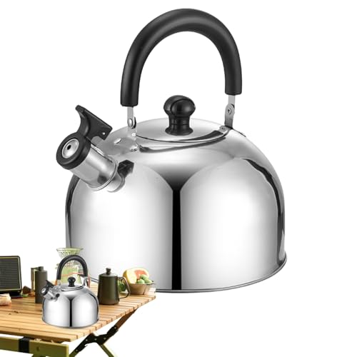 Théières de camping - Bouilloire extérieure portable de voyage | Théières sifflantes légères pour randonnée, pêche, maison, cuisine | Bouilloire pour pique-nique et excursions en plein air