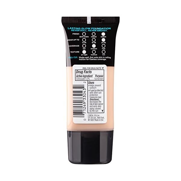 LOreal-Paris-Makeup-Infallible-Up-to-24HR-Pro-Glow-Foundation-202-Creamy-Natural-1-fl-oz L'Oreal Paris Makeup Infallible Up to 24HR Pro-Glow Foundation, Creamy Natural, 1 fl oz.