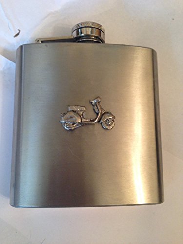 Flasque Scooter avec bouchon captif étanche, réservoir inox pour motards et voyageurs