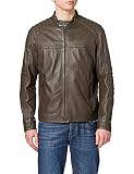 Strellson Premium Herren Driver 110111 Strellson Lederjacke, Oliv, 50