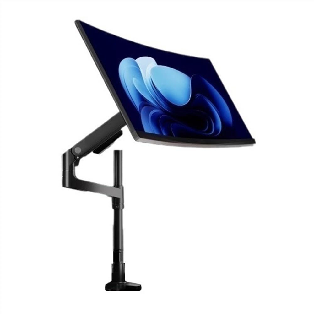 Supporto per Monitor da scrivania per impieghi gravosi, Adatto per schermi da 17 a 49 Pollici, Supporto per Monitor Singolo, Supporta 44,0 libbre, Braccio per Monitor Reg，Black