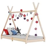 Esta estructura de cama es adecuada para un colchón de 80 x 160 cm.Ten en cuenta que la entrega incluye solo una estructura de cama