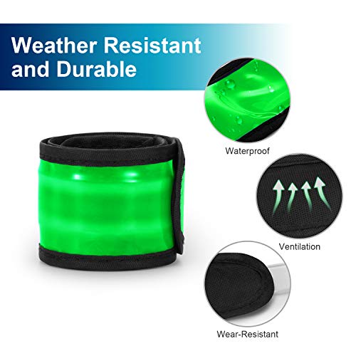 4 pezzi LED Bracciale di sicurezza riflettente