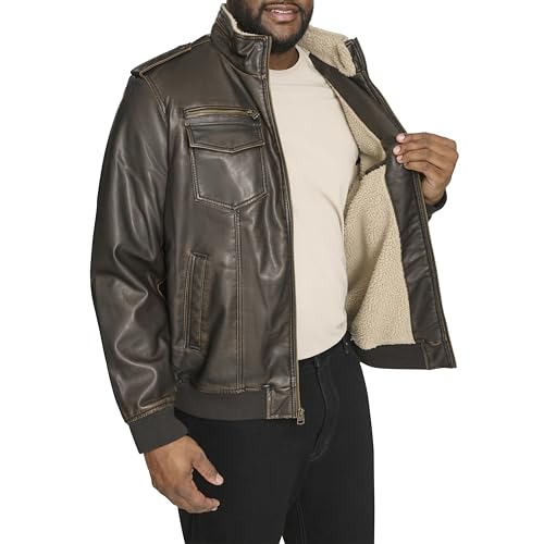 Image of Levi's Men's Vintage Deer Faux Leather Aviator Bomber (Standard and Big & Tall)