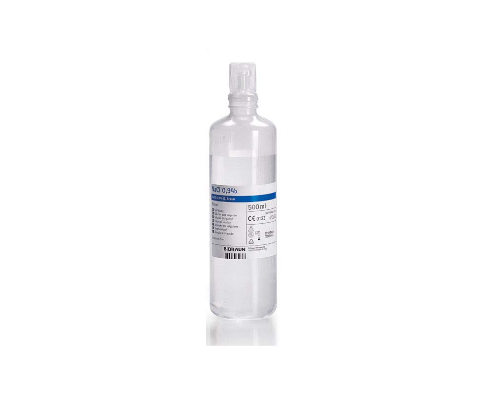 FLACONE DI SOLUZIONE FISIOLOGICA 500 ML - 388ONFARMA - Reintegro Cassetta del pronto soccorso Fai da Te - Aggiorna in totale autonomia la tua cassetta medica.