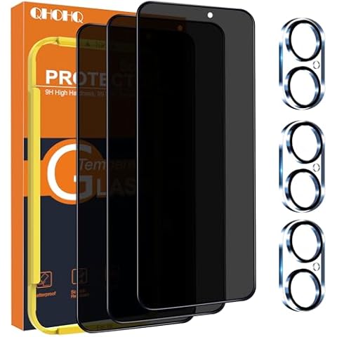 QHOHQ Verre Trempé iPhone 16 Cover