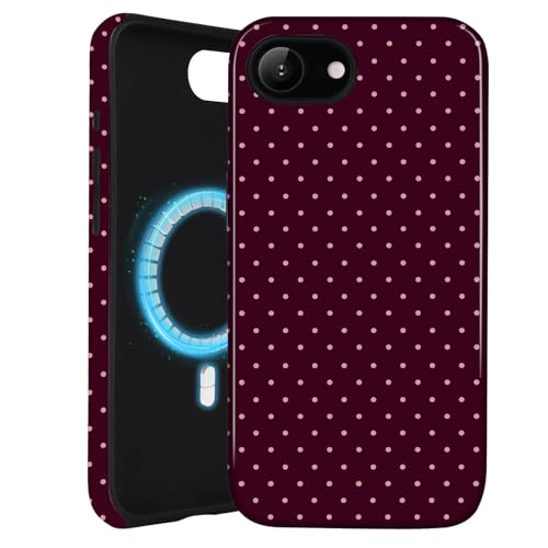 Amzfield for iPhone 16e/17e Polka Dot Case with Magnetic, Burgundy by Amzfield - Used condition - Image 4
