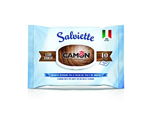 Camon Salviette Detergenti Ptufumazione Legni Bianchi - Confezione Da 40 Salviette
