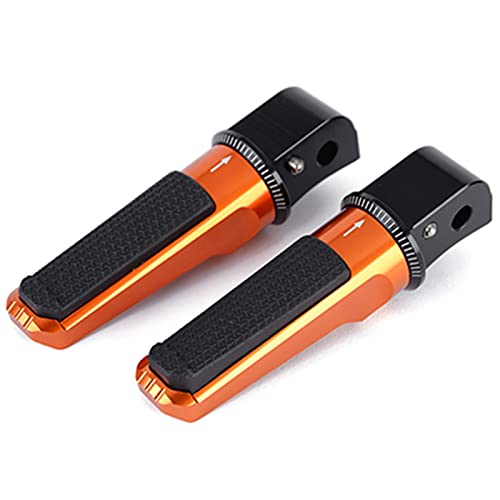 HAIBING Für KTM Duke 125 Duke 125 2011–2021 Duke 390 Duke 390 2017–2021 Motorrad-Fußrasten Hinten Passagierpedal Ersatz-Upgrade-Zubehör (Farbe : Orange)