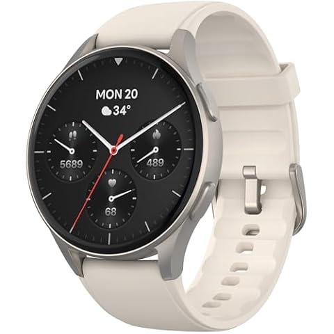 kececo Smart Watch, Built-in Alexa, GPS, VO2 Max, HRV, SpO2 Sleep Monitoring, Noise Detection, Women's Health, Sports Tracking, Notifications, 1.32" AMOLED, Compass, Altimeter (Bluetooth, Gray, 43mm) Cover