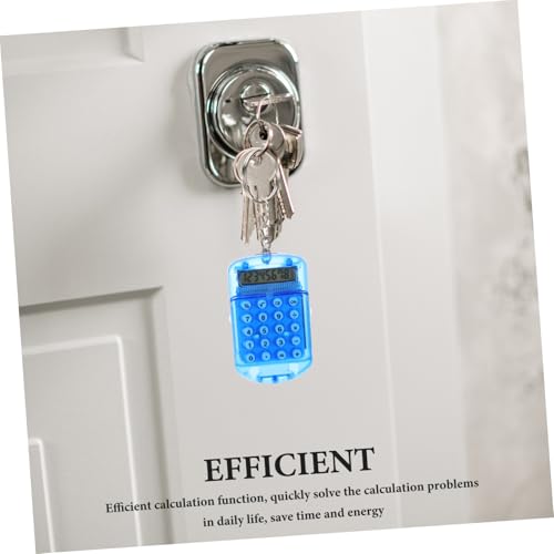 Mini calculadora transparente de bolsillo portátil Toyvian y material escolar imprescindible 5