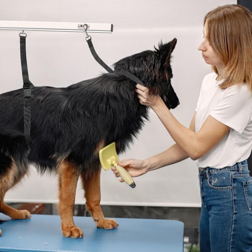 Dog Grooming Loop, Dog Grooming Belly Straps Dog Bathing Safety Tether Straps Adjustable Nylon DogGrooming Arm Accessories Extension for Pet Grooming Table (Orange Blue) - Thumbnail 4