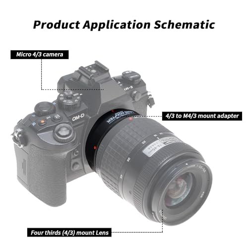 Foto4easy Adaptador de Montura de Lente con Autoenfoque Electrónico para Lentes Four Thirds (4/3) a Micro Four Thirds (MFT,M4/3) miniatura 4