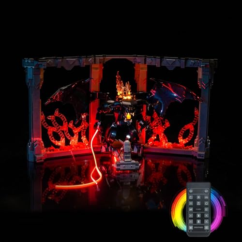 Hilighting Upgraded Led Light Kit Compatible with Lego Balrog Book Nook Building Set, RC Version Compatible with Lego 10367 (Model Not Included)