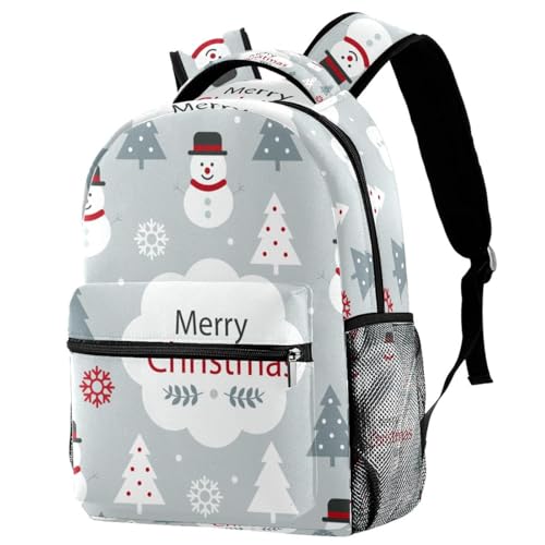 Sac à dos d'école bonhomme de neige multicolore 40cm pour ados