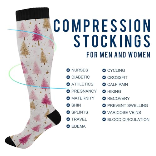 Image of Wusikd Cats Compression Socks for Women and Men Circulation Cute Long Socks for Athletic Running 1