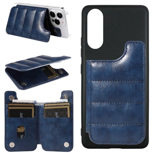 Jiajihua [PU Leather+Phone Case] Compatible with Huawei P30 L09,Compatible with Huawei P30 L09 Stand Magnetic Closure Card Slot Wallet Cover Blue