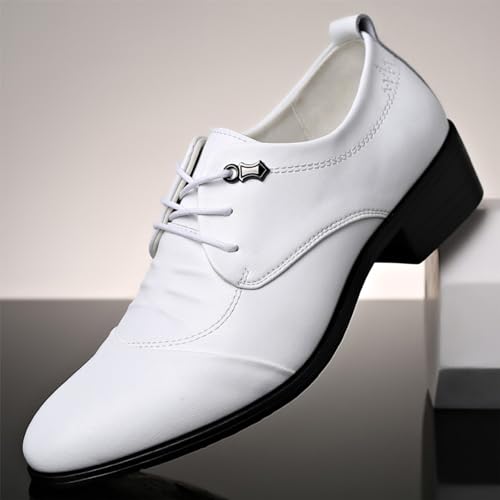 Mens Oxfords Leather Dress Shoes Slip On Pointed Toe Derbys Classic Lace-up Formal Tuxedo Derby Shoes Comfort Hand Stitched Business Formal Derby Shoes3