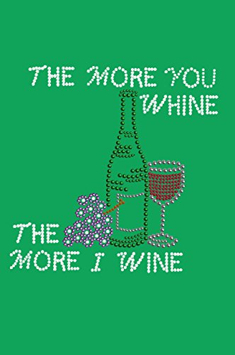 Wine Bottle, Glass & Grapes (The More You Whine…) - Bling Rhinestone Cocktail Dog Bandana