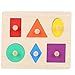Zerodis Bloques de construcción para niños, Forma geométrica de Madera a Juego para bebés niños Aprendizaje Juguete Educativo Preescolar Colorido Juguetes de construcción de Creatividad(Tablero)