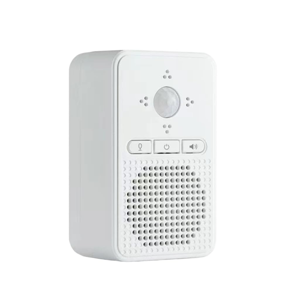 Aundhegrtt White Voice Announcement Wireless Doorbell Alarm System Access Control Waterproof For Home Entrance Welcome Bell