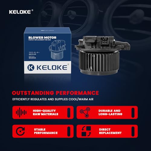 Image of KELOKE Front AC Heater Blower Motor with Brushless Motor Fits for Ford & Lincoln Vehicles - F-150 2015-2023, F-250 /350 /450 /550 Super Duty 17-22, F-600 Super Duty 20-22, Expedition & Navigator 18-24