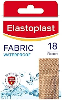 Elastoplast 18 Waterproof Fabric Plaster Strips (18 Pieces), Large Pack of Fabric Plasters, Breathable Plasters, Plasters Waterproof