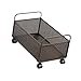 Ioensy Rolling File Cart Mesh Hanging File Organizer Rolling Organizer Storage Cart for Folders, 48x30x30cm