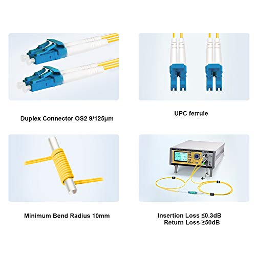 FLYPROFiber- 10M/33ft OS2 LC to LC Fiber Patch Cable | Length Options: 0.2m-300m, 1G/10GB Single Mode Duplex 9/125um SMF Fiber Optic Cable Cord LSZH 10Meter(33ft), 10pack by FLYPROFiber - Image 3