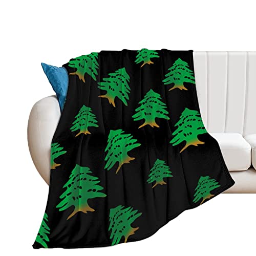 Manta suave con bandera libanesa, ligera, cálida y acogedora, manta de terciopelo de franela para sofá, dormitorio