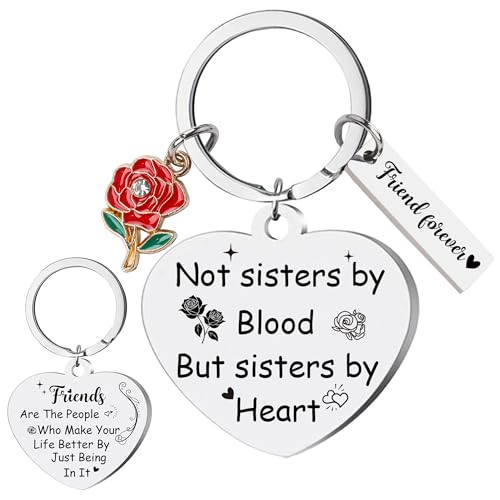 Friendship Keychain Gifts for Women Sister, Best Friends Keychains for Teen Girls, Birthday Christmas Graduation Gift