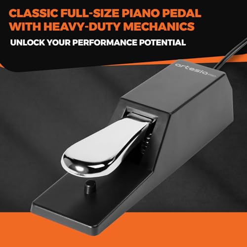 image for Artesia APII Universal Sustain Pedal with 6 ft (1.8 m) Cable, Polarity