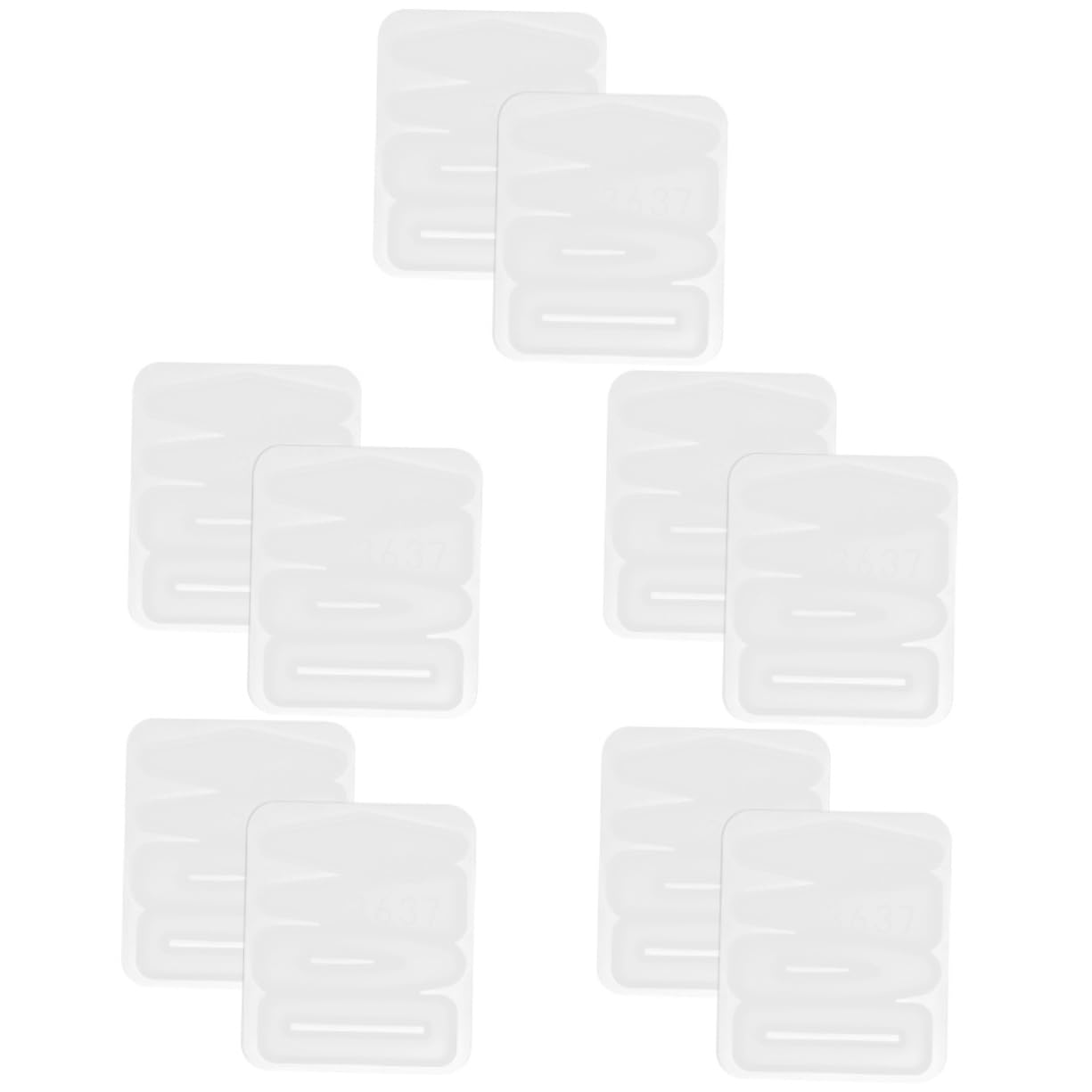 Uonlytech 5 Set Stampo Silicone Per Fai Da Te Mold Per Creazione Accessori Per Facile Da Utilizzare E Riutilizzabile Colorate E Uniche Con Creatività 2 Pezzi*5