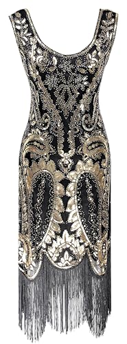 Image of Peacock-inspired 1920s Gatsby Beaded Flapper Sling Dress Womens Vintage Cocktail Dress W /Complete Accessories Set