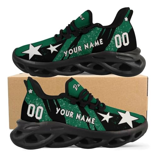 Custom Men's Sneakers Hockey Name & Number Breathable Fan Gift for Men Women Athletic Gym Slip-on Shoes Personalized White Black4