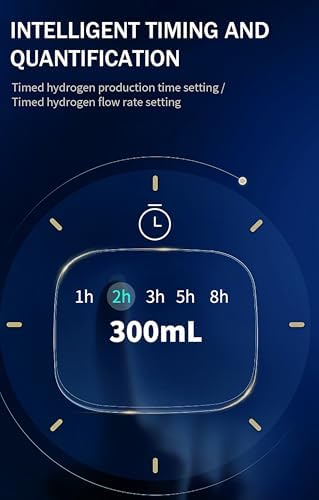 ASHLGQB Taşınabilir H2 Banyo Makinesi, Canlandırıcı Köpük Banyo Makinesi, 1000-2000 PPB'ye Kadar, Dokunmatik Ekran/Ayarlanabilir Zamanlayıcı, Güzellik, Cilt Bakımı/Sağlık Desteği İçin - Görsel 5