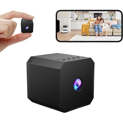 YiYunTE Mini Camara Espia, Pequeña Camara Vigilancia WiFi Interior, 1080p Micro Camaras Espias Camufladas con Detección Movimiento/Vision Nocturna, Mini Cámara Espia para Casa Hogar Oficina Mascotas