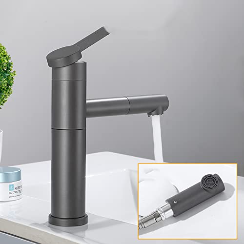 Robinet d'évier rétractable rotatif à 360° avec mitigeur eau chaude et froide - 6
