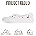 Project Cloud Canvas Sneakers for Women - Memory Foam Slip On Shoes Women Footwear - Lightweight and Non Slip Fashion Sneakers (Seasalt, WHITCVS,8M)
