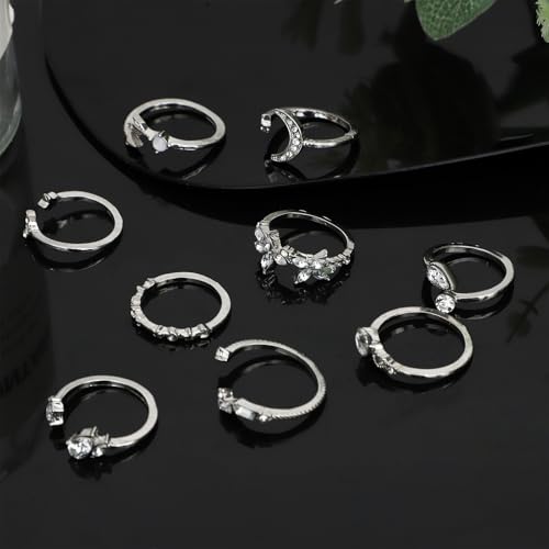 Image of NEWITIN 66 Pcs Silver Jewelry Set for Women Fashion Costume Y2K Jewelry Set