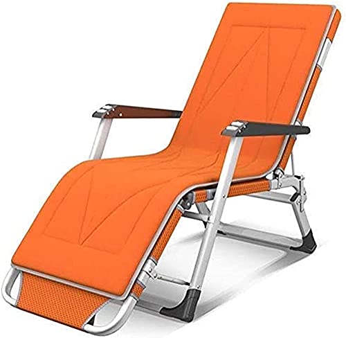 ntumLeap Deck Chair Folding,Reclining Sun Loungers Adjustable Folding Sun Loungers and Recliners Orange Sun Lounger Reclining Garden Lounge Chair for Outdoor Beach Poo