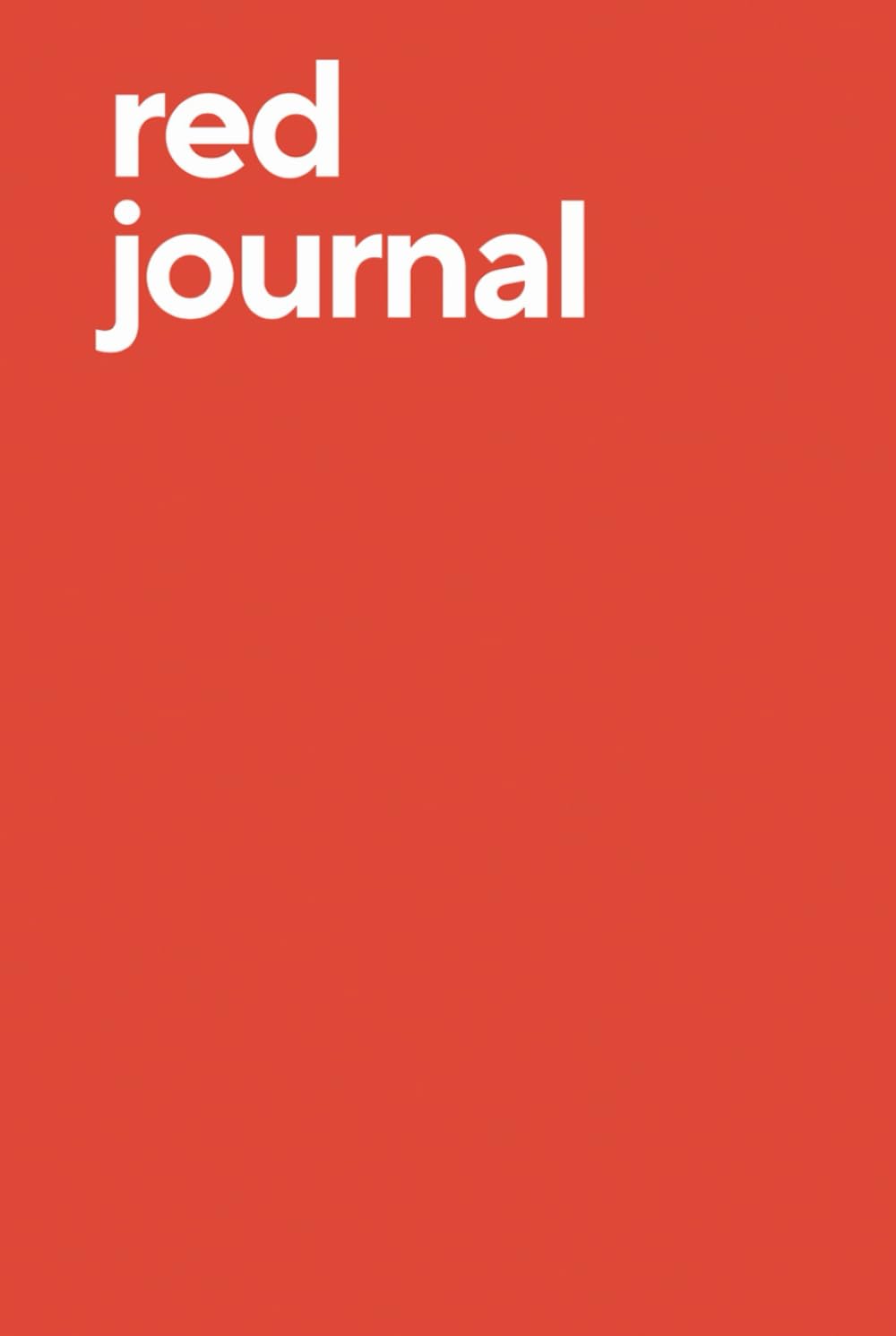 Red Journal bloc-notes rouge couverture rigide carnet de bord écriture