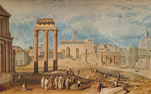 Pintura mural del Foro romano por William Turner poster decorativo de 60x90cm