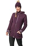 Kapuze Jack Wolfskin Damen PATAN Long Jacket W Fleecejacke, aubergine, S