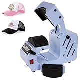 POVOKICI 2 in 1 Automatic Hat Heat Press Machine for Caps with 2pcs Interchangeable Platens, Blue Easy Cap Press Machine for Hats and HTV Iron On and Sublimation Projects